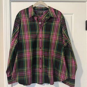 JCREW Slim Cut Button Down Shirt, Size 20, NWT